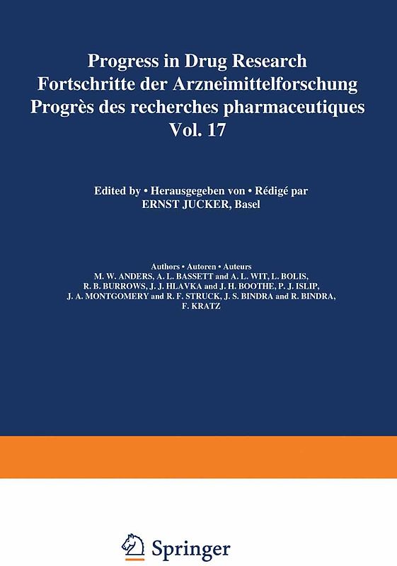 Progress in Drug Research / Fortschritte der Arzneimittelforschung / Progrès des recherches pharmaceutiques