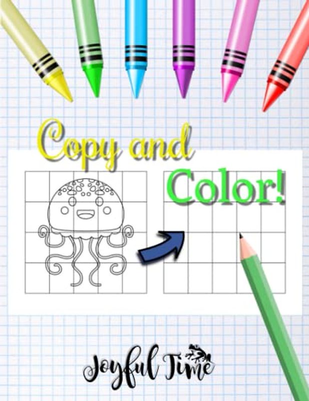 Copy and Color!: 40 animals to copy and color. Fun and educational activity for kids. From 6 years old