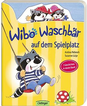 Wibo Waschbär auf dem Spielplatz