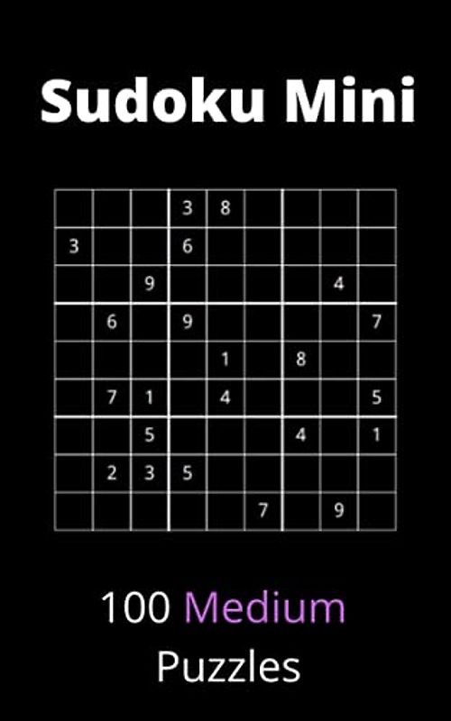 Sudoku Mini: Sudoku Pocket Size with 100 Medium Puzzles (Small Sudoku Book)