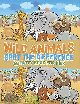 Wild Animals Spot the Difference Activity Book for Kids