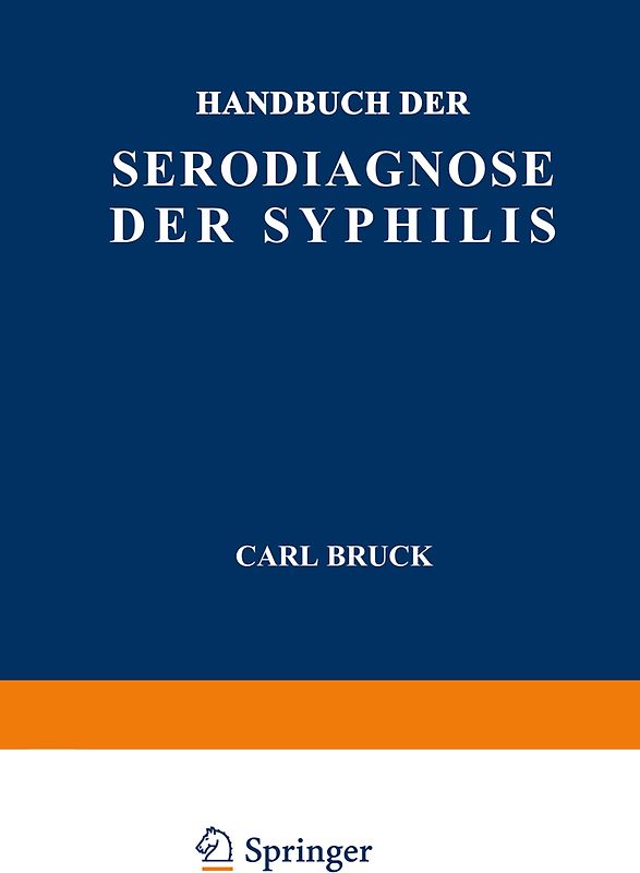 Handbuch der Serodiagnose der Syphilis