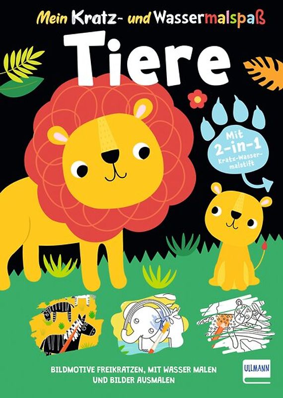 Mein Kratz- und Wassermalspaß - Tiere
