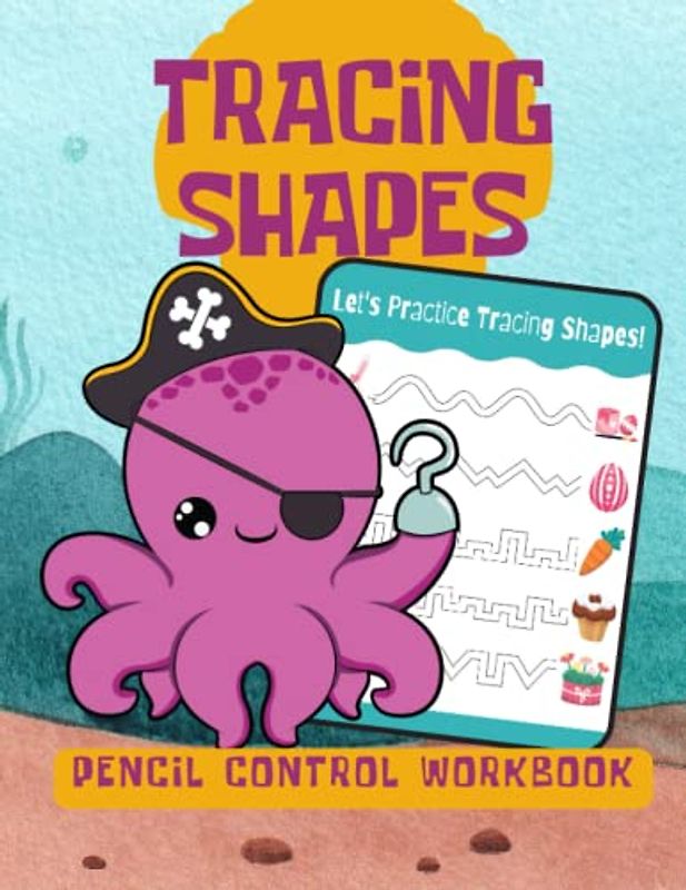 TRACING SHAPES | PENCIL CONTROL WORKBOOK | PENCIL CONTROL BOOK FOR TODDLERS | TRACING SHAPES AND NUMBERS | FULL COLOR PAGES