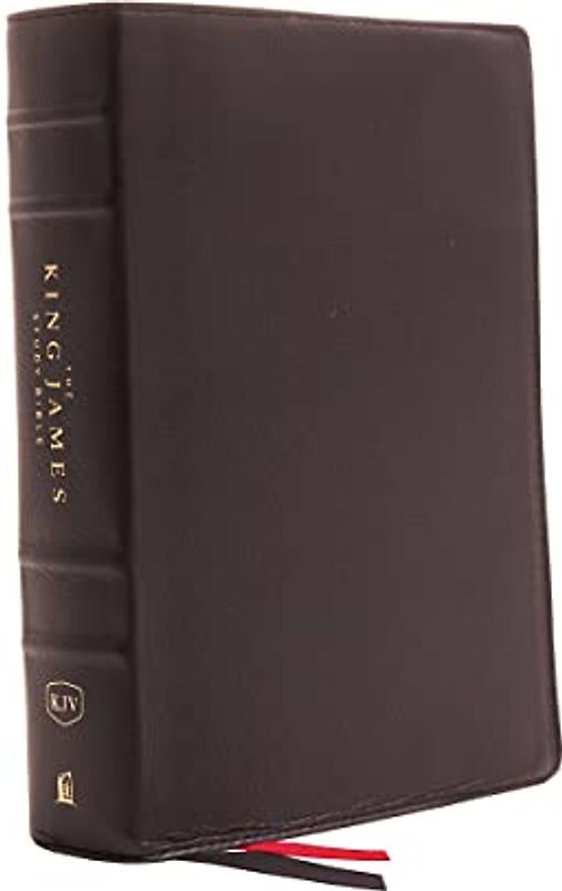 KJV, The King James Study Bible, Genuine Leather, Black, Red Letter, Full-Color Edition: Holy Bible, King James Version