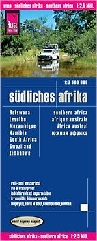 Reise Know-How Landkarte Südliches Afrika (1:2.500.000) : Botswana, Lesotho, Mosambik, Namibia, Südafrika, Swaziland, Simbabwe