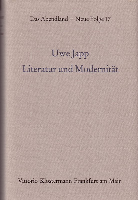Literatur und Modernität