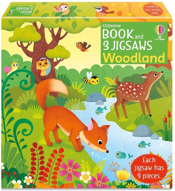 Usborne Book and 3 Jigsaws: Woodland