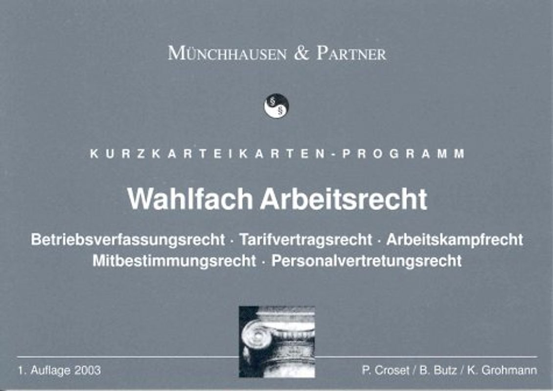 Wahlfach Arbeitsrecht