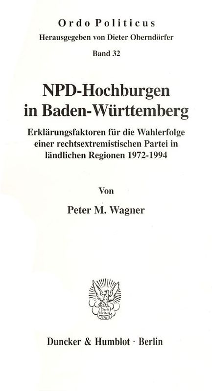 NPD-Hochburgen in Baden-Württemberg.