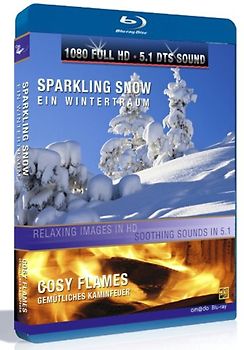 Sparkling Snow / Cosy Flames (Winterlandschaften + Kaminfeuer) Blu-ray Disc