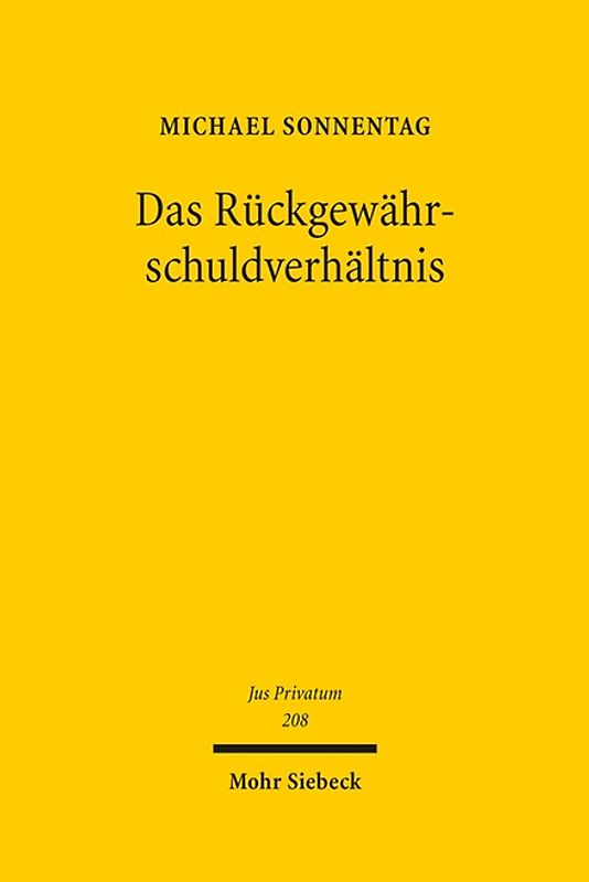 Das Rückgewährschuldverhältnis