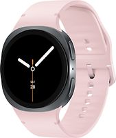Samsung Galaxy Watch8 44 mm Boîtier aluminium graphite sur Sport en silicone M/L rose [Wi-Fi + 4G]