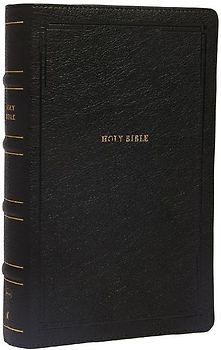 Nkjv, Reference Bible, Personal Size Large Print, Leathersoft, Black, Thumb Indexed, Red Letter Edition, Comfort Print