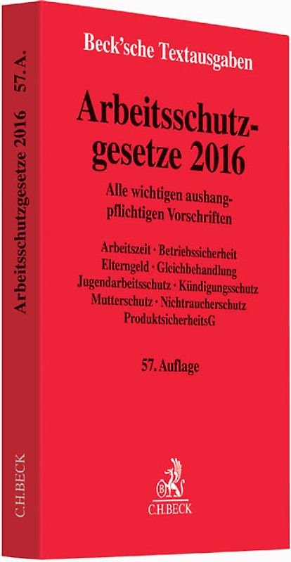 Arbeitsschutzgesetze 2016