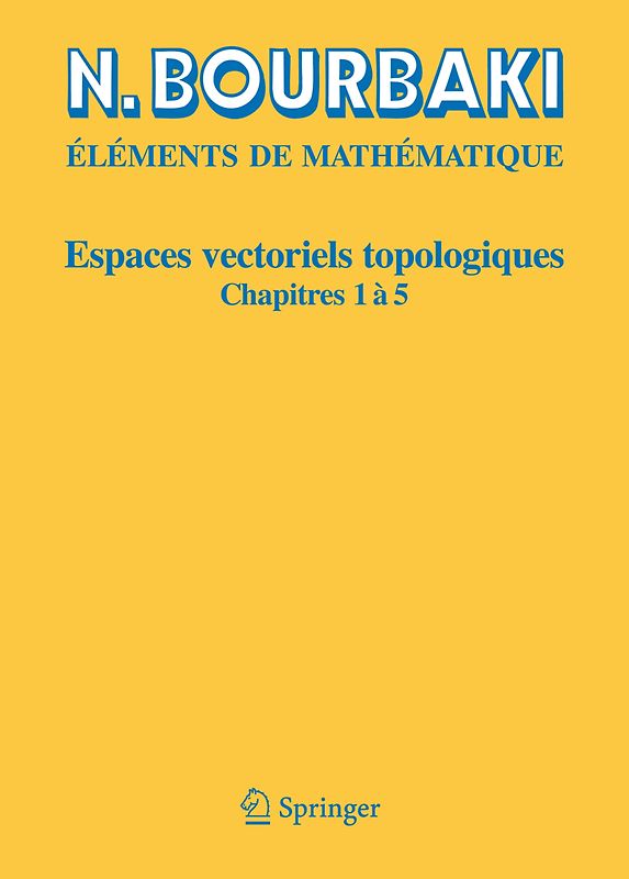 Espaces vectoriels topologiques