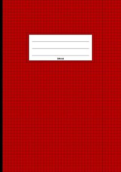 DIN A4 Kariertes Heft mit angedeutetem Rand: Heft A4 kariert mit Schattenrand auf der linken oder rechten Seite für Schüler - Mathematik Heft für den ... Gesamtschule, Hochschule oder Universität