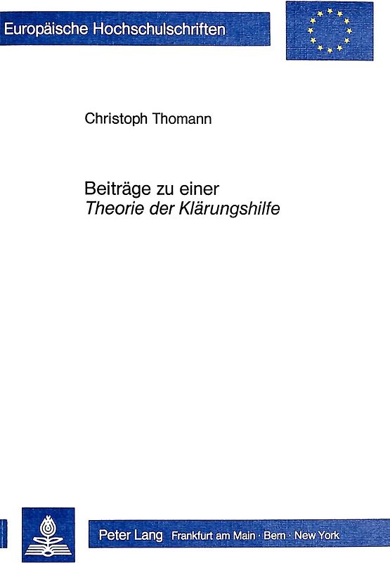 Beiträge zu einer Theorie der Klärungshilfe