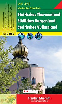 freytag & berndt Wanderkarte WK 423 Steirisches Thermenland, Südliches Burgenland - Steirisches Vulkanland 1:50.000