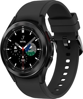 Samsung Galaxy Watch 4 Classic 42 mm Boîtier acier inoxydable noir Bracelet silicone noir [Wi-Fi]