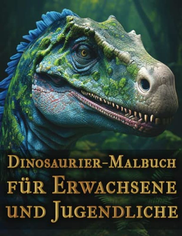 Dinosaurier-Malbuch für Erwachsene und Jugendliche: 50 erstaunliche realistische Dinosaurier-Malvorlagen für Erwachsene und Jugendliche, tolle Geschenkidee zum Geburtstag für Dinosaurier-Liebhaber