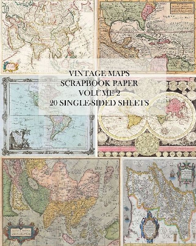 Vintage Maps Scrapbook Paper