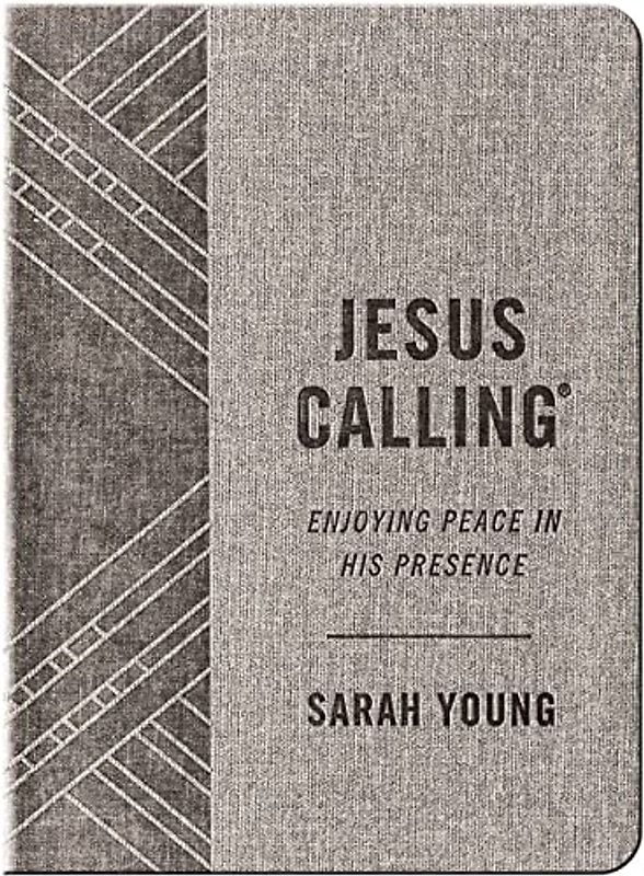 Jesus Calling, Textured Gray Leathersoft, with Full Scriptures