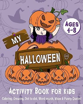My Halloween Activity Book for Kids 4-8