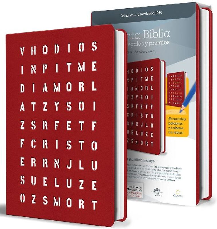 Rvr 1960 Para Regalos Y Premios, Rojo Con Sopa de Letras / Spanish Bible, Rvr 1960 Gift and Award Bible Red Special Edition Wordsearch Cover