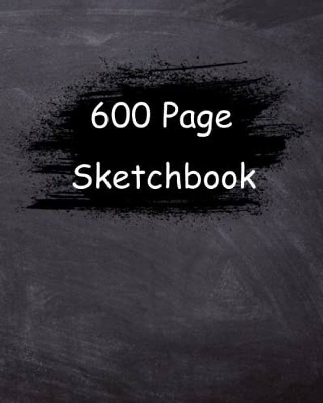 Sketchbook 600 Pages: Giant Sketchbook 600 Pages.8'' x 10''.Professional matte-finished softbound cover