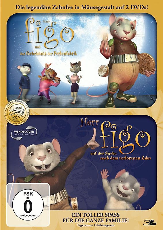 Herr Figo und das Geheimnis der Perlenfabrik / Herr Figo auf der Suche nach dem verlorenen Zahn (2 DVDs) DVD
