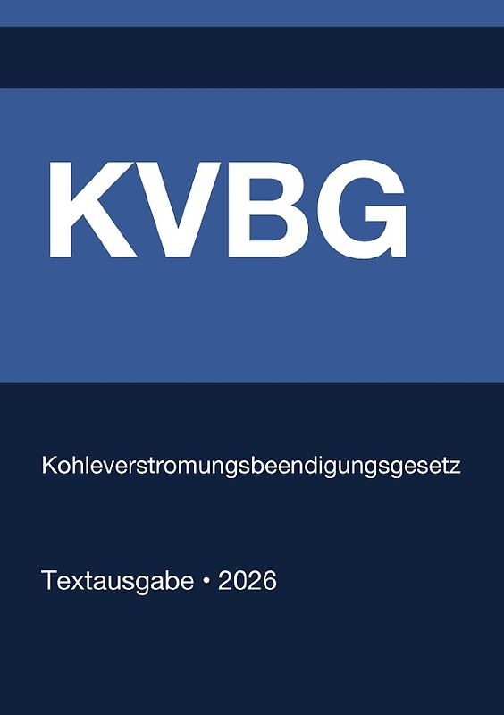 KVBG - Kohleverstromungsbeendigungsgesetz (Deutschland) 2026
