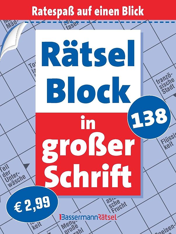 Rätselblock in großer Schrift 138 (5 Exemplare à 2,99 €)