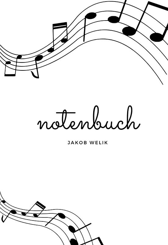 Notenheft: DIN A4 Notenlinienheft | 100 Seiten mit 12 Notenzeilen / Systeme pro Blatt | Papier 90g/m² | Musikheft mit Notenlinien