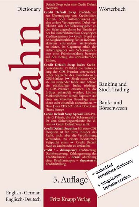 Wörterbuch für das Bank- und Börsenwesen - Englisch-Deutsch
