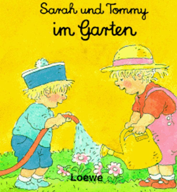 Sarah und Tommy im Garten