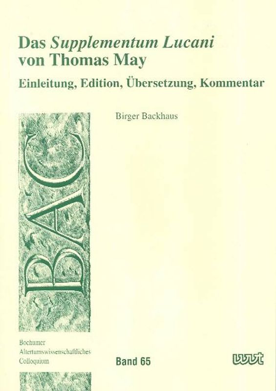 Das "Supplementum Lucani" von Thomas May