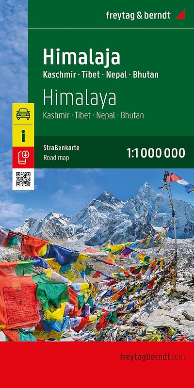 freytag & berndt Straßenkarte Himalaja, Kaschmir - Tibet - Nepal - Bhutan 1:1,1 Mio.