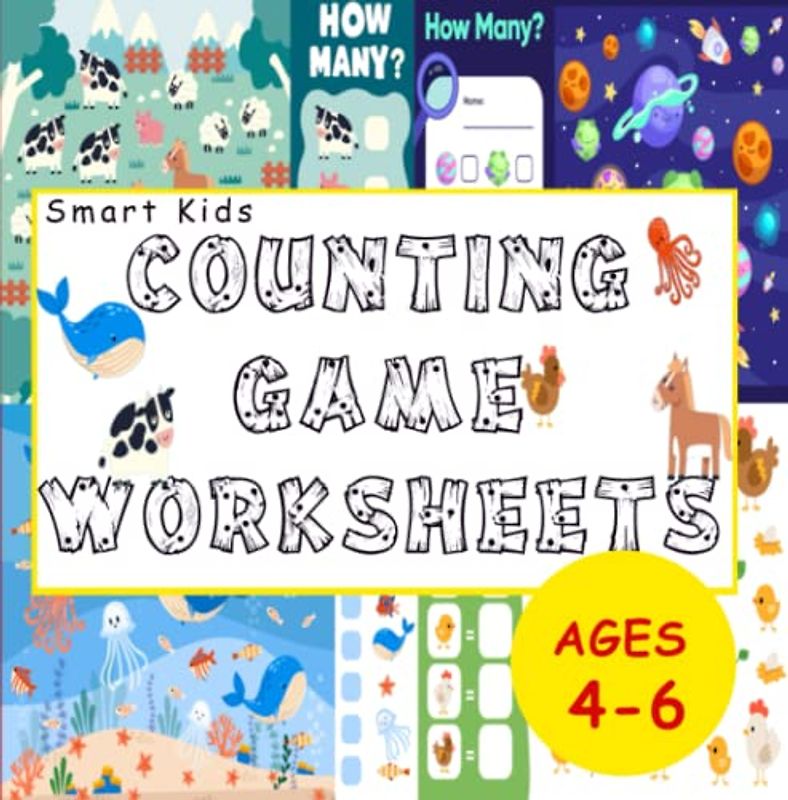 worksheets counting game for kids: awesome colorful math activity book for kids ages 4 6 preschool & kindergarten