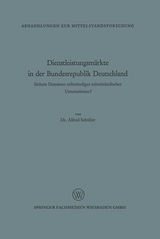 Dienstleistungsmärkte in der Bundesrepublik Deutschland