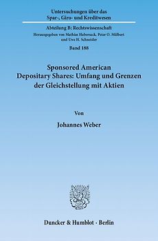 Sponsored American Depositary Shares: Umfang und Grenzen der Gleichstellung mit Aktien.