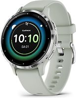 Garmin Venu 3S 41 mm plata avec bracelet en silicone vert [Wi-Fi]