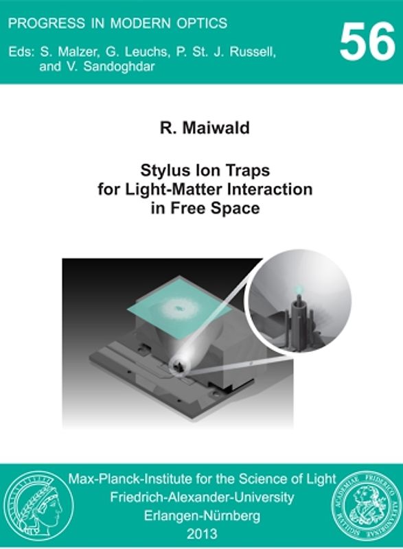 Stylus Ion Traps for Light-Matter Interaction in Free Space