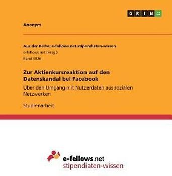 Zur Aktienkursreaktion auf den Datenskandal bei Facebook