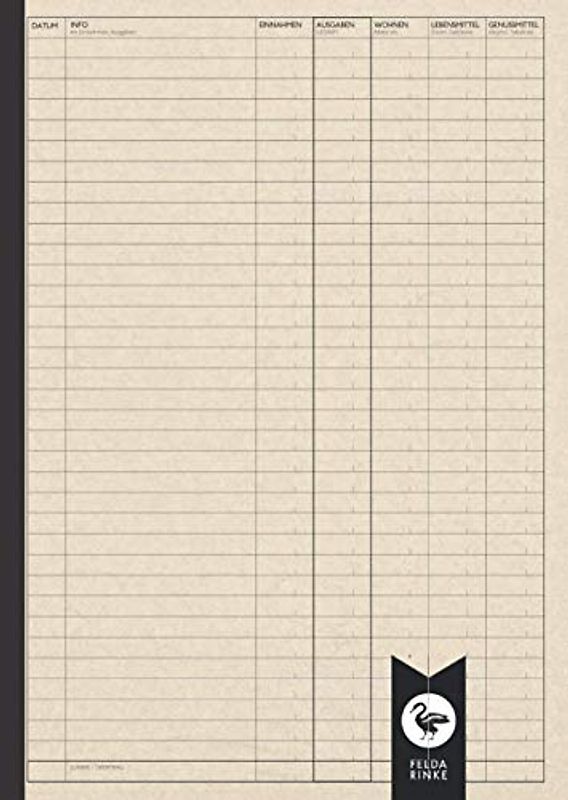 Haushaltsbuch A4 zum Eintragen: Einnahmen und Ausgaben im Doppelseitigen Tabellarischen Überblick | Finanz- und Budgetplaner | 110 Seiten - doppelseitig bedruckt