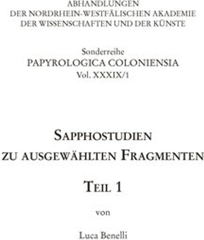 Sapphostudien zu ausgewählten Fragmenten