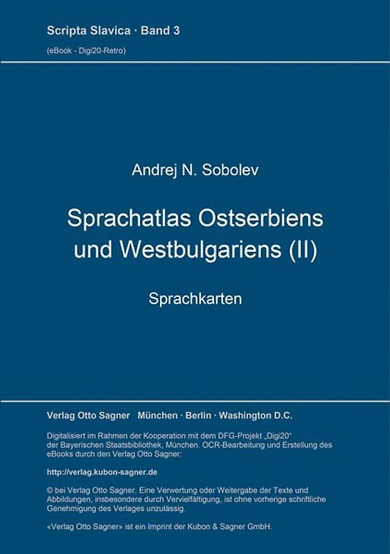 Sprachatlas Ostserbiens und Westbulgariens (II)