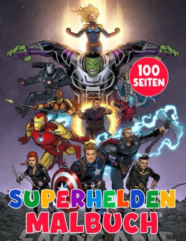 Superhelden Malbuch: Malbuch Superhelden Mit über 50+ SCHÖNEN FARBBILDERN für alle Fans. Für Kinder von 4-10 Jahren
