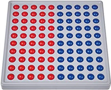 SCHUBI Abaco 100: Modell B 5/5 Kugeln (rot/blau) (SCHUBI Abaco 100: Der Zähl- und Rechenrahmen für den Zahlenraum bis 100 mit dem genialen Dreh!)