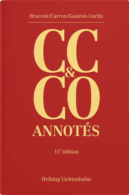 Code civil suisse et Code des obligations annotés (CC & CO)